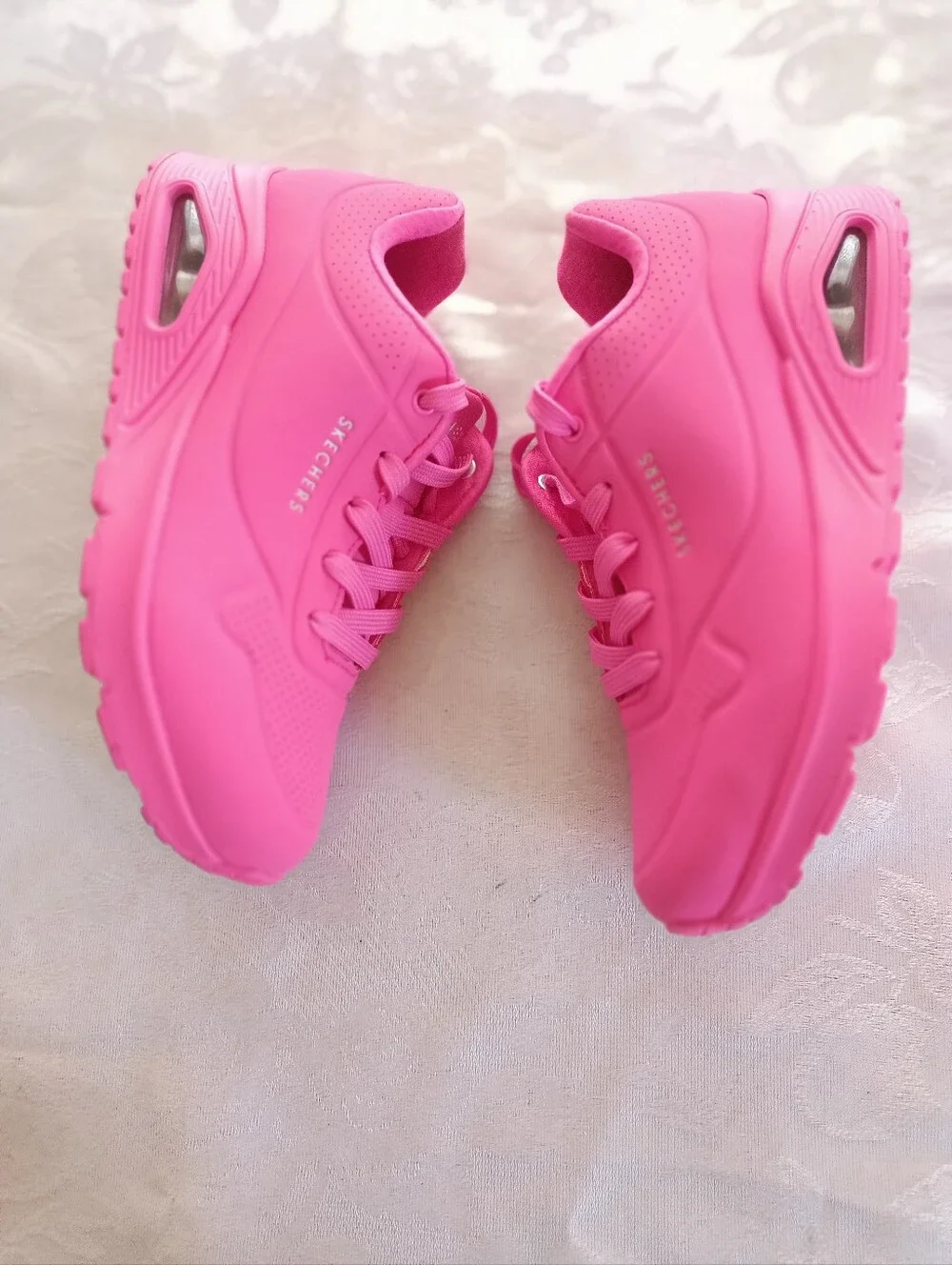 Skechers Uno Stand on Air- Cool Memory Foam Athletic Shoes Sneaker sz 9 Hot Pink
